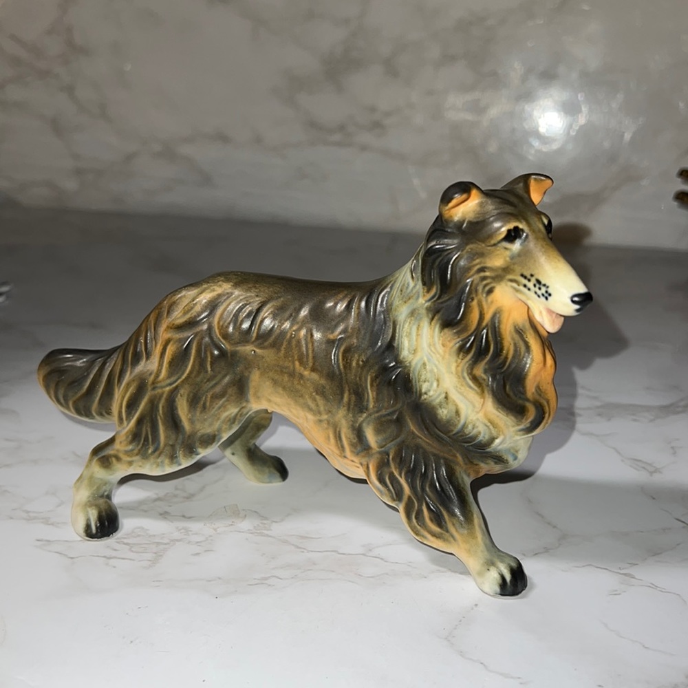 Vintage, Porcelain Border shepherd, Collie, Sheltie. So Majestic and Beautiful